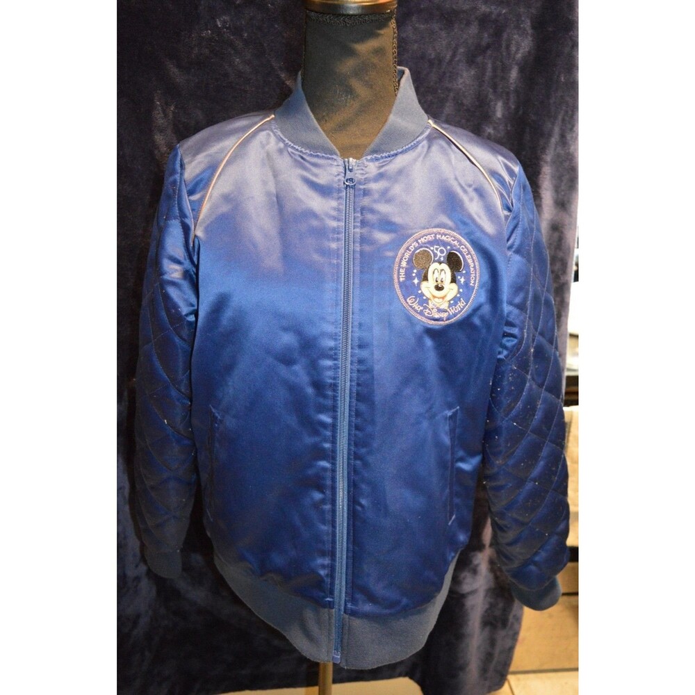 WDW 50th Anniv Castle Satin Bomber Jacket Women’s Asian 2L/US Small -Medium